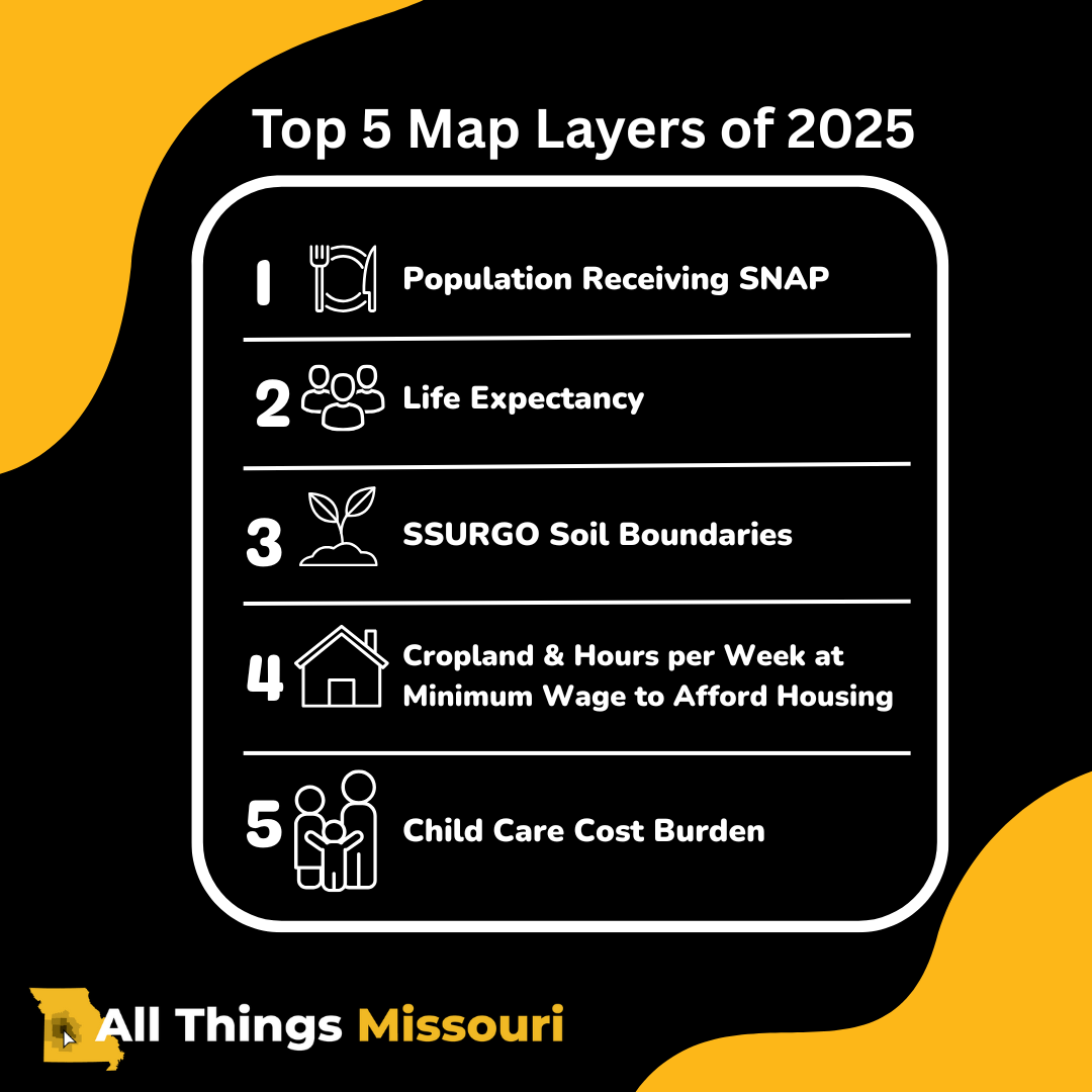 Decorative Image showing top 5 map layers of 2025